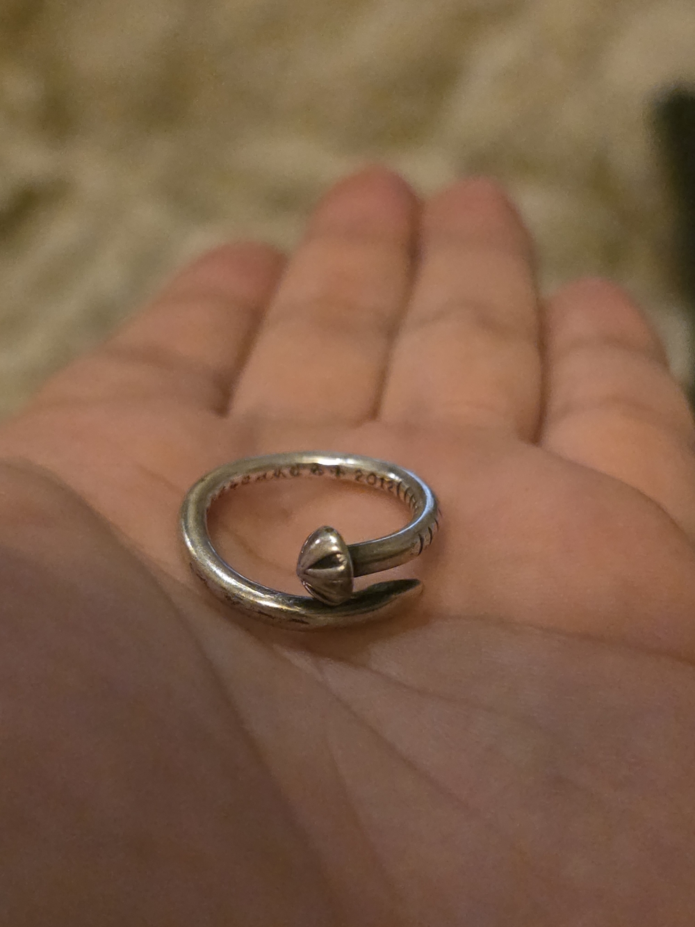 Sterling Silver Nail Ring